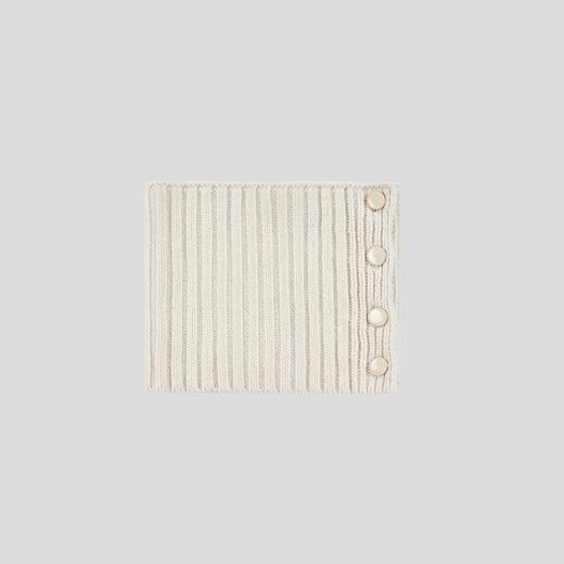 GOODBAI logo纽扣提花针织含羊毛围脖 商品图1