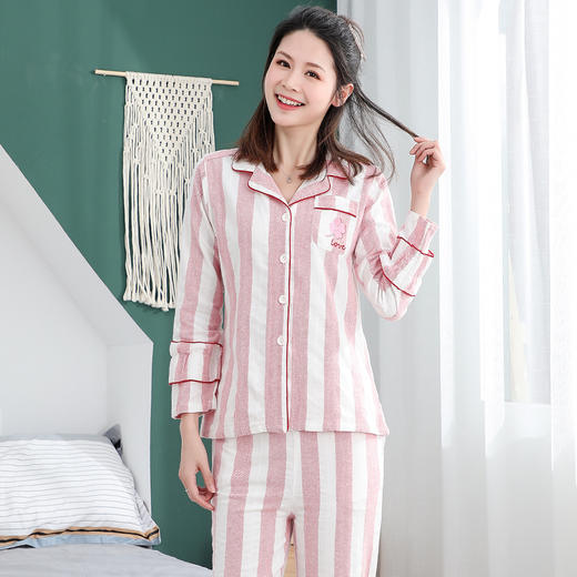I'd爱帝秋款磨绒梭织纯棉长袖家居服套装 商品图5