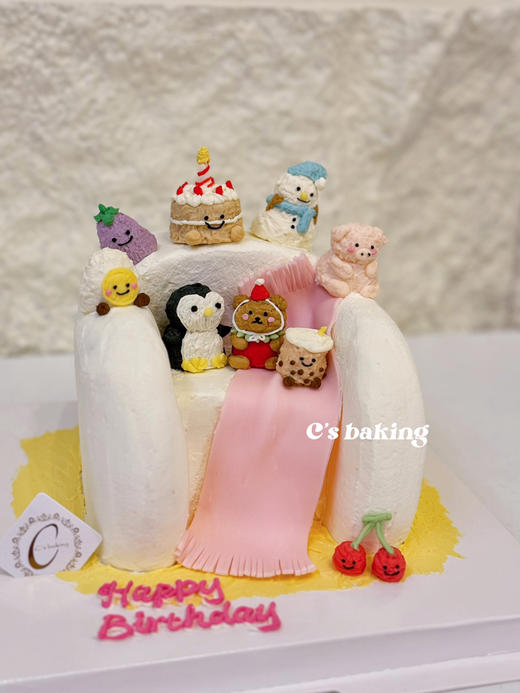 #谁要拥有jellycat小沙发~#一堆小动物开大会 #超级无敌可爱 忌廉蛋糕【半翻糖蛋糕需提前2天预订】（默认自提，收费配送请联系客服） 商品图0