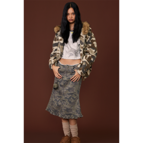 GOODBAI GOODEES毛毛迷彩外套