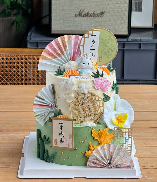 中式周岁蛋糕B款双层（玩具可换） 商品图0