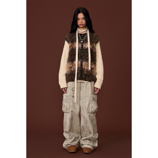 GOODBAI GOODEES毛毛拼接毛衣开衫 商品图0