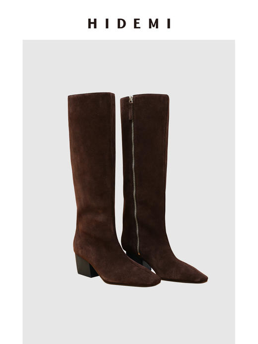 HIDEMI 【董生活同款】经典方尖头系列切尔西厚底方跟长靴马靴 商品图10