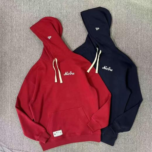 纽亦华高克重帽衫，藏蓝色，红色、尺码S-2XL 商品图0