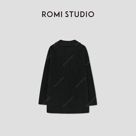 ROMI STUDIO“棕标甄选” 100%牦牛绒珠边宽松毛呢大衣 RW24WW40796 商品图1