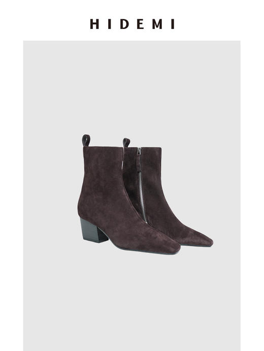 HIDEMI【赵丽颖同款】经典方尖头系列切尔西厚底方跟短靴踝靴 商品图6