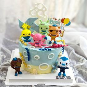 无蛋奶无麸质 海底小纵队敏宝生日蛋糕