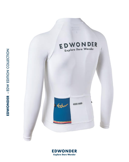 EdW超轻(男)长袖车衣- 白 Jersey 商品图1