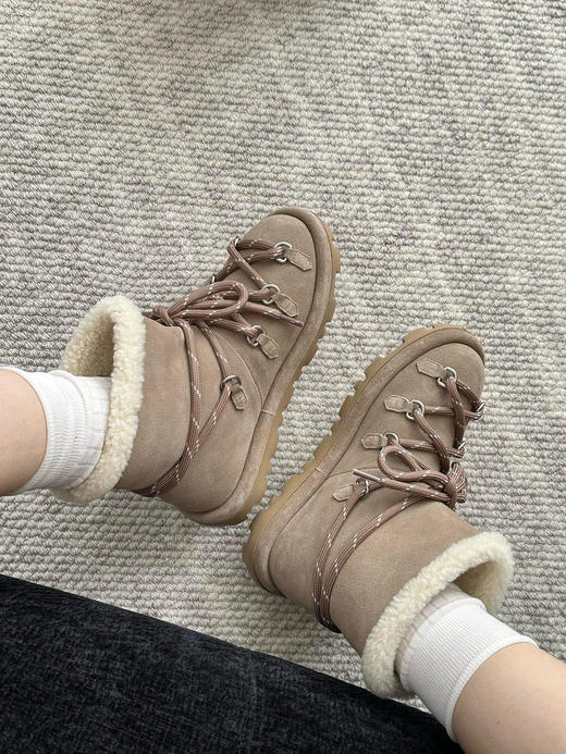 【女款】河南桑坡雪地靴 miu绑带羊毛雪地靴 35-40码 商品图2