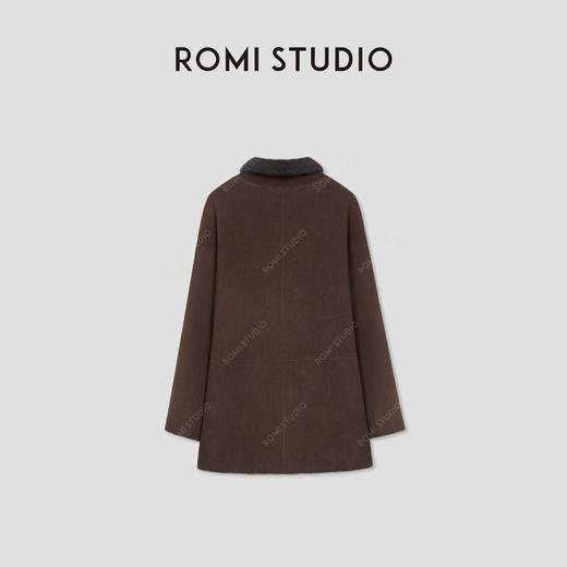ROMI STUDIO“棕标甄选” 美利奴羊皮皮毛一体绒面皮草 RW24WW70331 商品图1