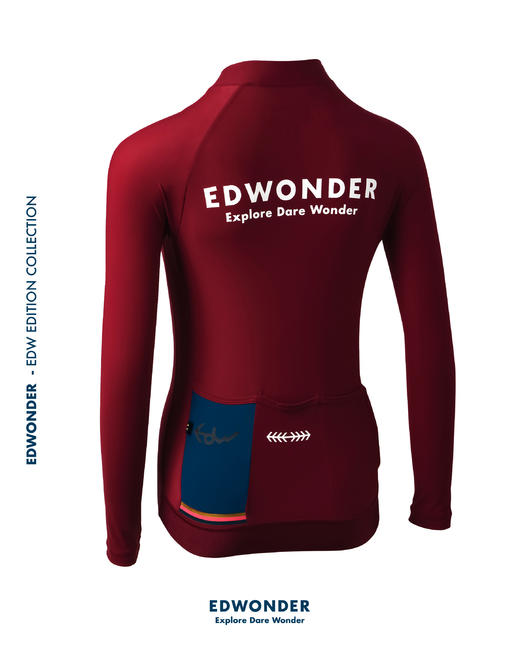 EdW超轻(女)长袖车衣-桑格利亚红 Jersey 商品图1