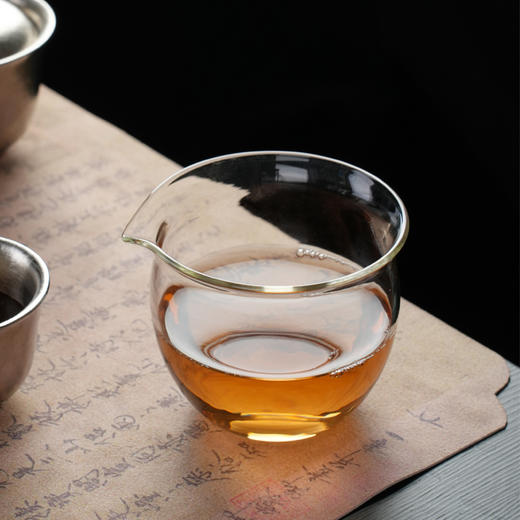 暗香疏影/清玉公杯 手工透明玻璃公道杯耐高温分茶器功夫泡茶手抓碗 商品图0