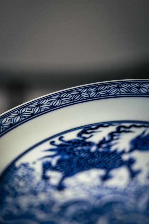 【怀宣临古】青花明永宣海浪麒麟撇口壶承 商品图3