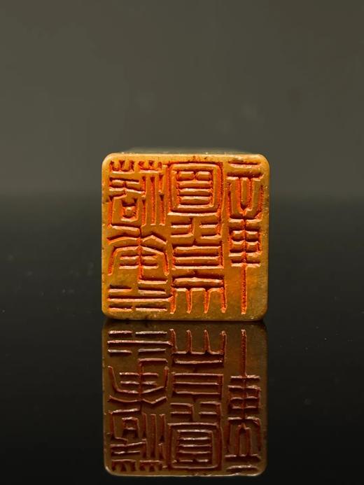 青田黄斑纹石高正方章，顺丰包邮 商品图5