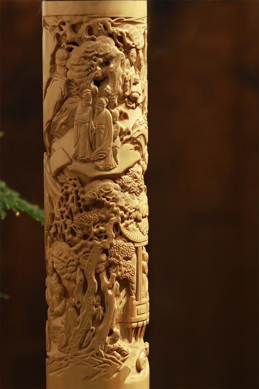 兰亭雅集°黄杨木雕香筒 商品图13