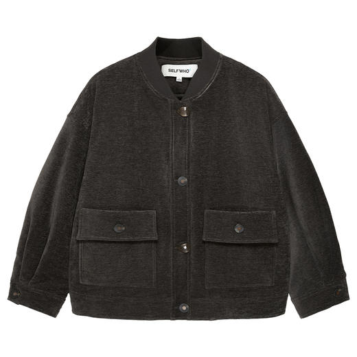 SELFWHO白鸭绒经典棒球服羽绒服女2024秋冬保暖防风工装夹克外套 商品图4