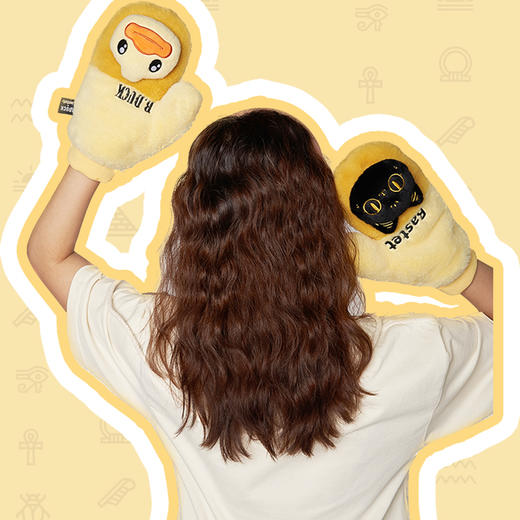 大英博物馆Bastet X B.Duck小黄鸭系列公仔毛绒保暖手套 商品图3