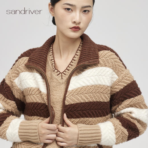 西藏羊绒双开拉链开衫SJF96W315N 商品图5