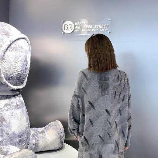 ZB1圆领刷漆流苏毛织上衣41005 冬季 244010510321 商品图1