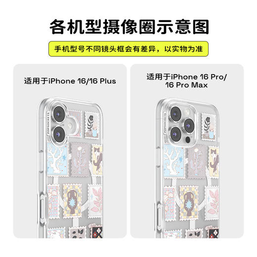 【房间·手机壳】邮票珍藏册 POPCASE手机壳 MagSafe Popcase磁吸款 白色 植物花卉 小猫 拼贴 iPhone 16/15/14/13 商品图2
