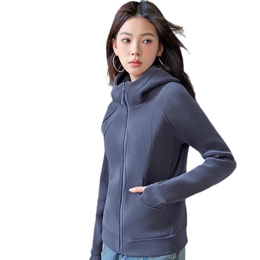 秋冬【双面加绒奥利绒外套】连帽卫衣 美式小个子拉链开衫外套  商品图4