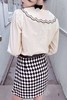 amadella 黑白菱形高腰拼皮半裙 14158 商品缩略图3