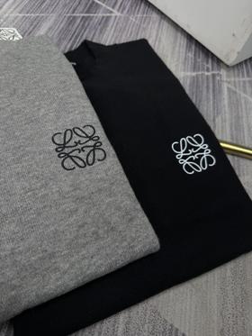LW 2024冬季新款  经典刺绣LOGO 薄款休闲羊毛混纺圆领针织衫/毛衣 特惠 Z-12062
