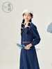 【内购会】紫涵翻领收腰牛仔连衣裙女休闲显瘦单排扣A字中长裙子 商品缩略图0