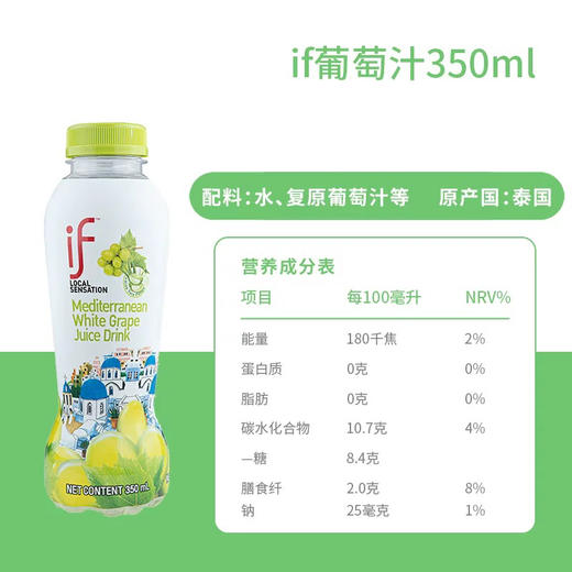 IF白葡萄汁饮料350ml 商品图4