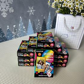 mini彩虹3寸相纸1盒10张，便宜微盒损，日期新鲜，现货速发，富士所有mini系列相机通用