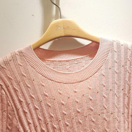 VIVIAN LIU薇薇安刘TD2446311初秋女装新款绣金线套头短袖毛衫 商品图2