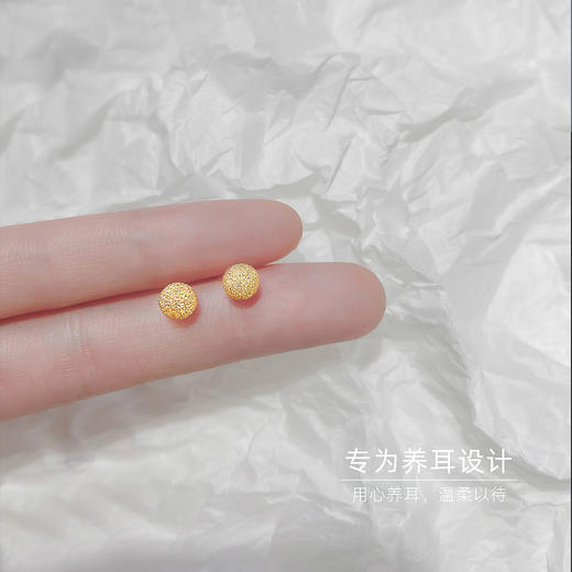 Winy925纯银金色年华耳钉送女友闺蜜节日生日礼物 商品图5