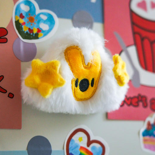 秋冬系列袋鼠团团毛绒冰箱贴 商品图0