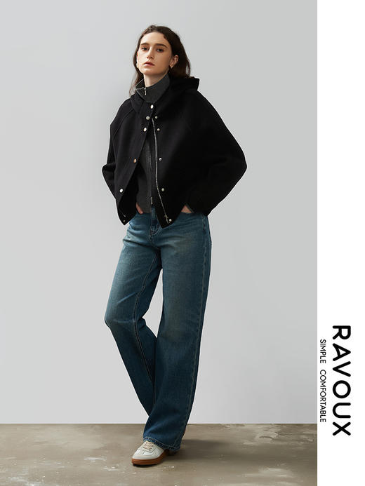 264419912慵懒连帽短款外套 商品图3