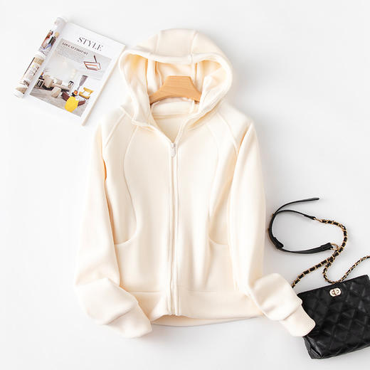 【双面德绒连帽卫衣】秋冬新款 加绒奥粒绒摇粒绒 小个子加厚打底外套 商品图5