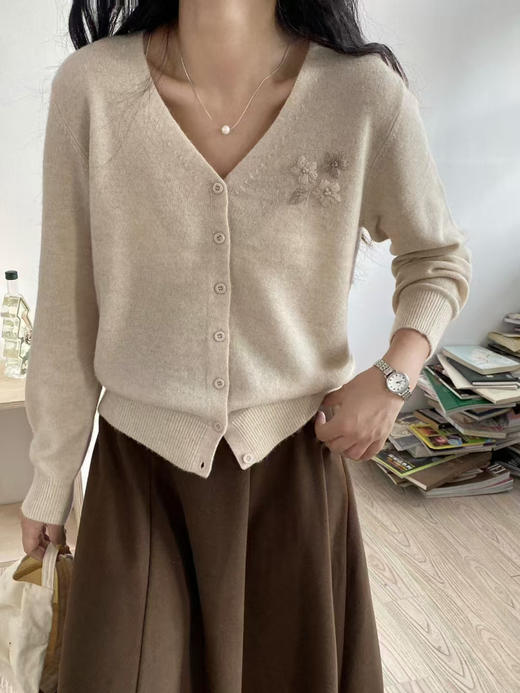 【团购】工厂促销 2款花型 桑蚕丝+羊绒 开衫 巨舒服 软糯 特价团购 商品图7