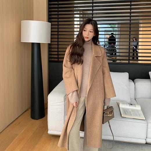 金蘑菇菇 "黑标骆驼大衣"/ 15%驼绒绒+85%羊毛. 加厚双面呢大衣 商品图2