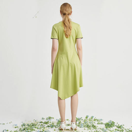 VIVIAN LIU薇薇安刘D2437403夏女装新款圆领不对称下摆针织连衣裙 商品图1