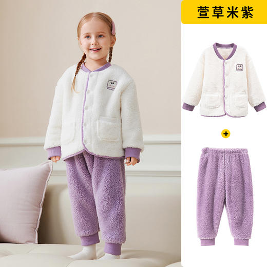 【加厚珊瑚绒】A类婴儿级加厚珊瑚绒家居服儿童睡衣秋冬款男女童加绒加厚珊瑚绒睡衣可外出 商品图7