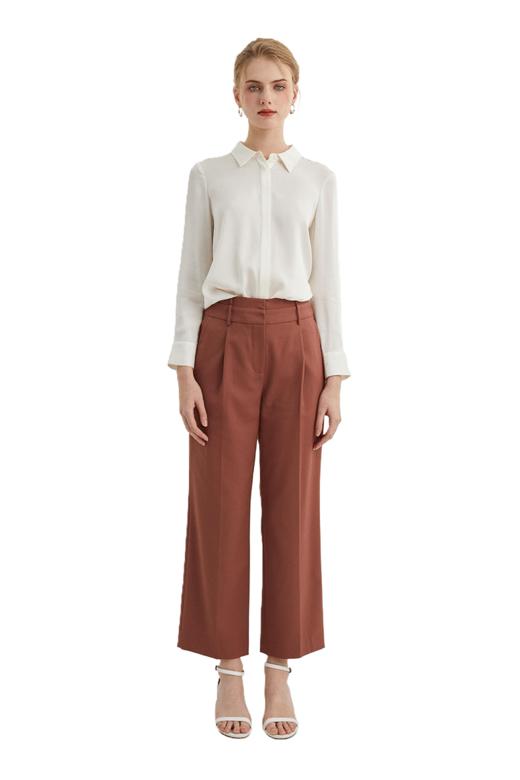 VIVIAN LIU薇薇安刘TZ2415001秋女装新款斜插兜显瘦直筒长裤 商品图5