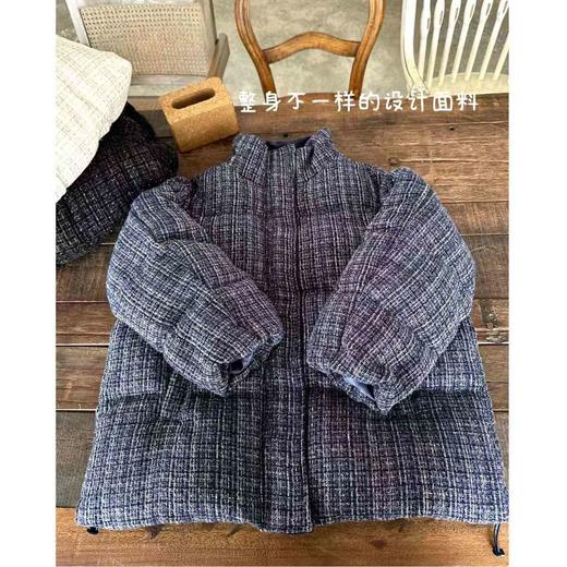 2024新品  蕾蕾同款【许愿银河】设计师款立领粗花呢编织亮丝加厚羽绒外套 商品图0