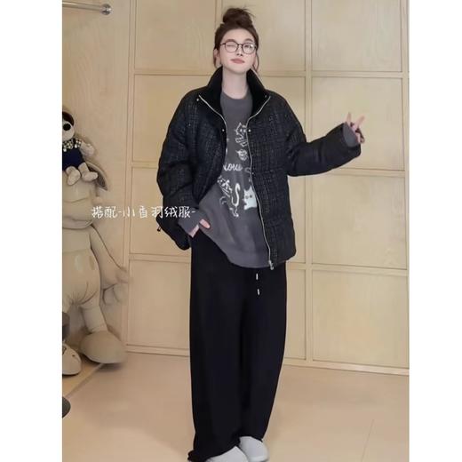 2024新品  蕾蕾同款【许愿银河】设计师款立领粗花呢编织亮丝加厚羽绒外套 商品图3