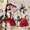 【圣诞战袍，辣妹兔女郎】姿趣金丝绒圣诞款性感兔女郎，上身秒变小腰精，角色扮演网红新年战袍舞台表演服QQ 商品缩略图0