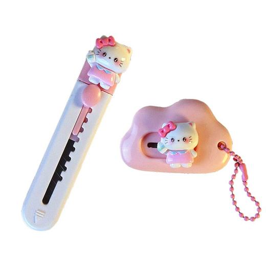 「5.9包邮！9.9到手4把」新品可爱卡通美工刀 开箱快递刀迷你随身少女小刀学生居家日用桌面裁纸刀 商品图4