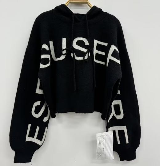 N连帽抽绳大字母长袖毛织41105（黑） 冬季 144010520321 商品图6