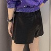 N橡筋腰头基础皮短裤41025（黑） 冬季 144030150321 商品缩略图3