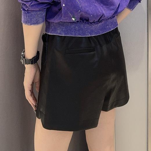 N橡筋腰头基础皮短裤41025（黑） 冬季 144030150321 商品图3