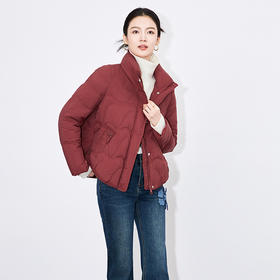 【高货wl】全新升级【铂金会员441/天猫599/差价158】(33650) 洛诗琳新款时尚通勤休闲洋气高领加厚短款羽绒服外套女冬