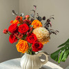 【始于心动】红玫瑰4支+橙色牡丹菊1支+巧克力泡泡多头玫瑰2支+橙色玫瑰2支+红继木5小支 商品缩略图0