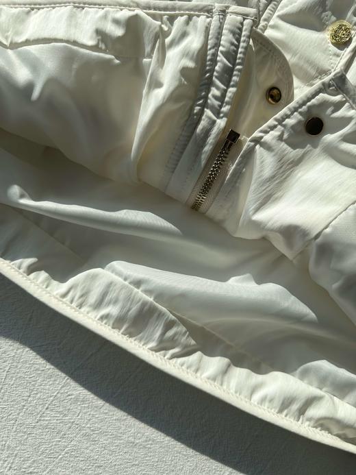 贝壳三 撞色翻领牛仔拼接菱格绗缝棉服大口袋直筒女士棉衣A110431 商品图14